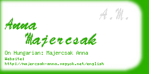 anna majercsak business card